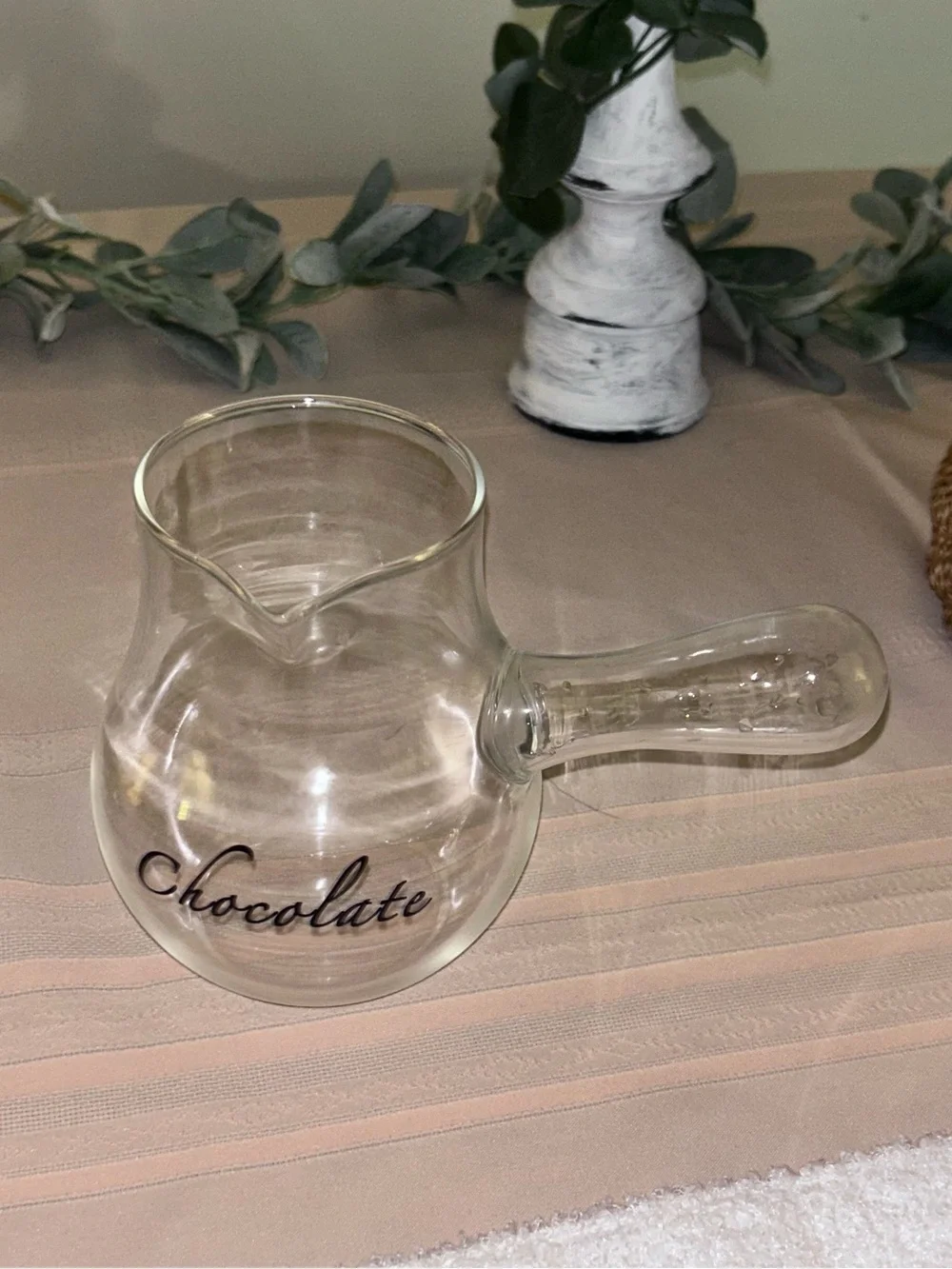 50%off w ❤️ vintage Williams Sonoma Glass Hot Chocolate Pot, exclusively BonJour
